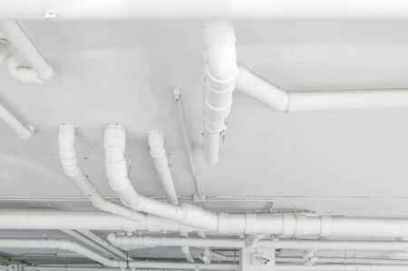 Water pipe system. Installation of water pipe in the building. Water pipe transport system in the building.の写真素材