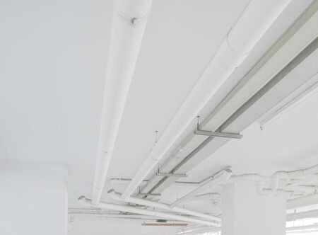 Water pipe system. Installation of water pipe in the building. Water pipe transport system in the building.の写真素材