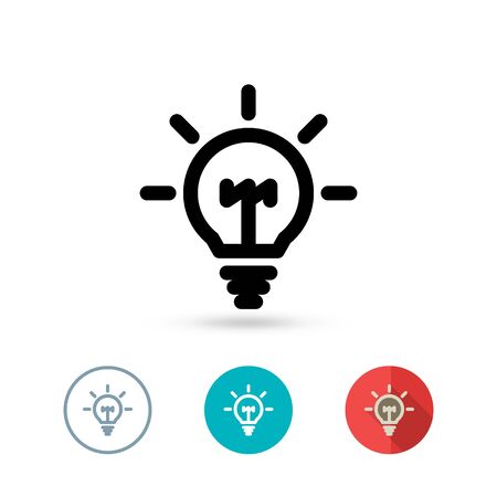 Light bulb icon collection. Lamp sign and symbol for your website design. Vector illustration EPS10.のイラスト素材