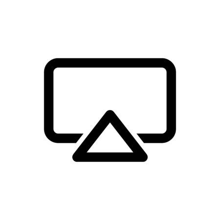 Air play sign and symbol for website design or template design. Vector illustration icon.のイラスト素材