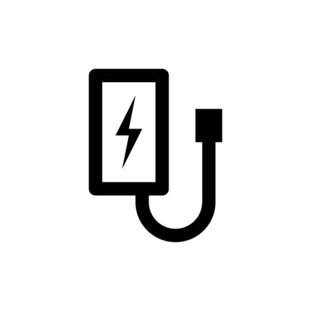 Electric charge sign and symbol for website design or template design. Vector illustration icon.のイラスト素材