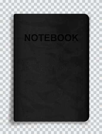 Notebook cover isolated on transparent background. Vector illustration.のイラスト素材