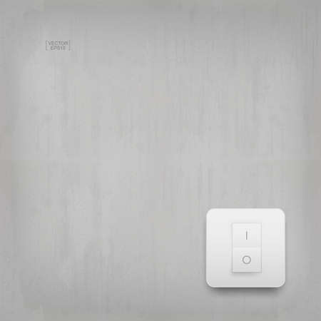 Light switch on concrete wall background. Vector illustration.のイラスト素材
