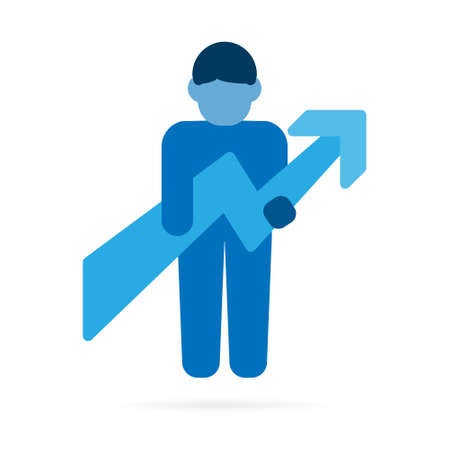 Business success icon pictogram. Blue symbol on white background. Vector illustration.

rateのイラスト素材