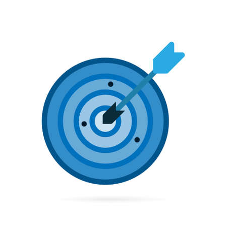 Target icon. Goal sign and symbol on white background. Vector illustration.のイラスト素材