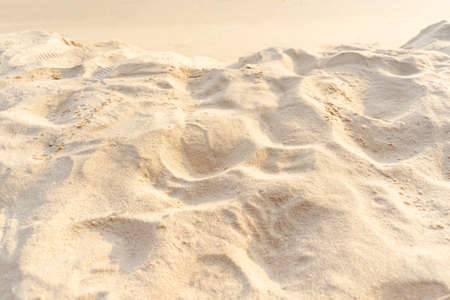 Sand pattern texture in tropical beach as background. Outdoor beach in summer.
