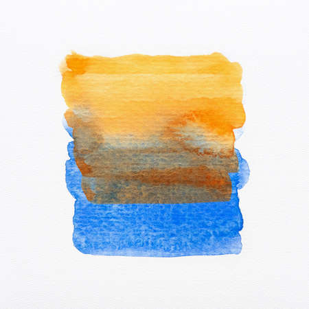 Colorful watercolor brush strokes with space for your own text. Close-up.の写真素材