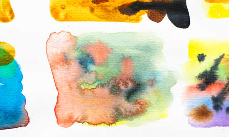 Abstract watercolor brush strokes with space for your own text. Close-up.の写真素材