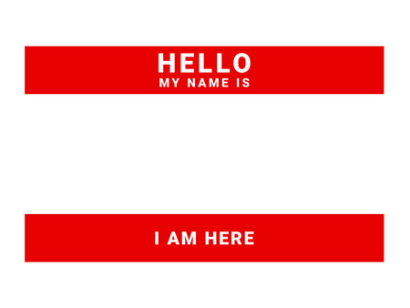 Graffiti tag background. Hello, my name is. Sticker your name tag. Street art graffiti background.の写真素材