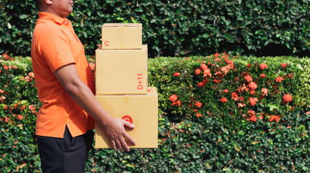 delivery man with parcel