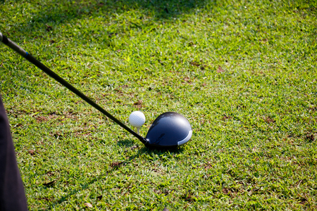 Golf club and ball.の写真素材