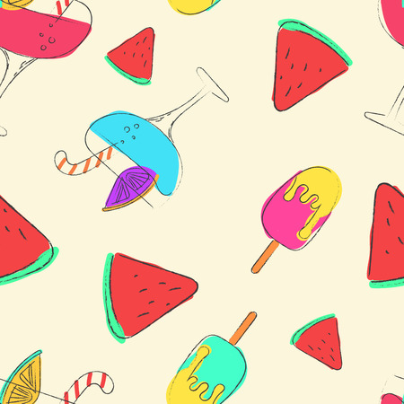 Summer Seamless pattern. Vector eps 10