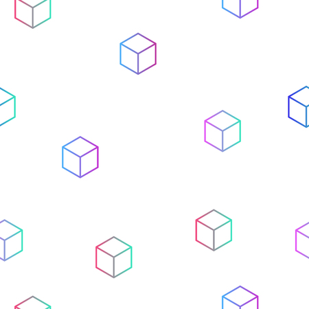 Square seamless pattern isolated on a white backgroundのイラスト素材