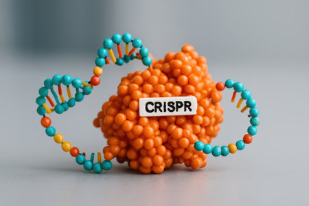 A crispr gene editing technology represents breakthrough in healthcare innovation and biotech research enabling precise dna modification for advanced medical treatments and scientific progressの素材