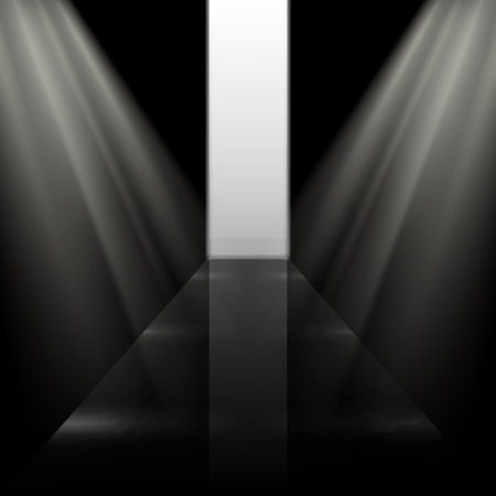 Dark Clear Reflect Fashion Runway.のイラスト素材