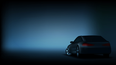 Realistic Elegant Luxury Car Banner Template.のイラスト素材