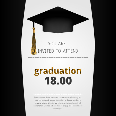 Elegant Graduation Event Invitation Template.のイラスト素材