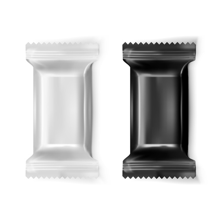 Chocolate Bar Foil Plastic Packaging Template. EPS10 Vectorのイラスト素材