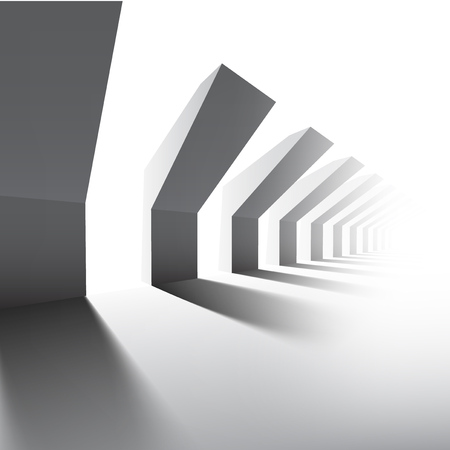 Abstract White Architecture Constructionのイラスト素材