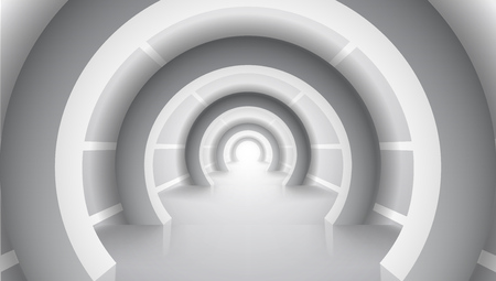 Abstract Massive White Architecture Construction.のイラスト素材