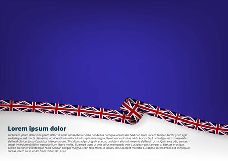Clear Color Background With United Kingdom Flag.のイラスト素材