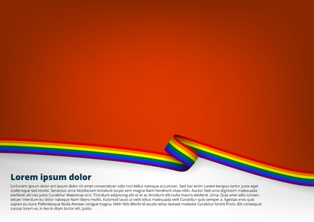 Clear Color Background With LGBT Flag.のイラスト素材