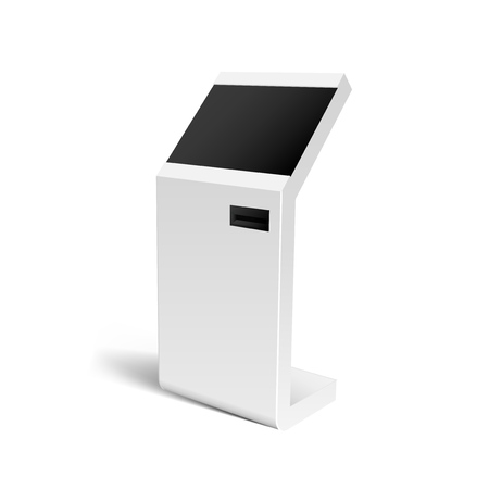 Realistic 3D Modern Payment Terminal, ATM, POS Mock Up. EPS10 Vectorのイラスト素材