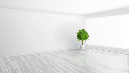 3D Modern Bright Interior isolated on plain background.のイラスト素材