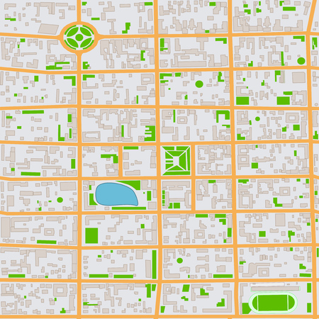 Abstract Seamless City Map Pattern. EPS10 Vectorのイラスト素材
