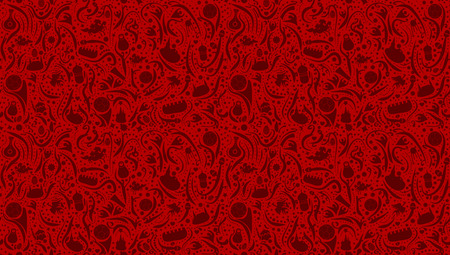 Russian Red Football Seamless Pattern Background. Vectorのイラスト素材
