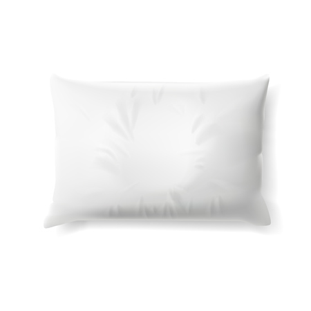 White Soft Pillow With Shadow. EPS10 Vectorのイラスト素材