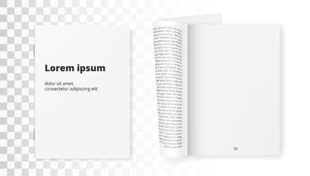 White Clean Paper Journal Ready For Your Text. EPS10 Vectorのイラスト素材