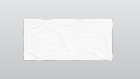 Clear White Soft Beach Towel For Branding. EPS10 Vectorのイラスト素材
