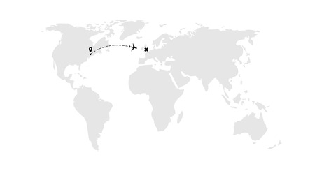 Airplane Dash Line Flight Route. EPS10 Vectorのイラスト素材