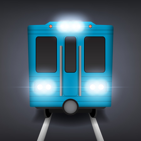 Retro Electric Train Wagon Or Subway. EPS10 Vectorのイラスト素材