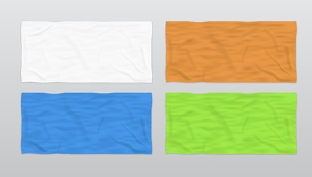 Clear Color Soft Beach Towels For Branding. EPS10 Vectorのイラスト素材