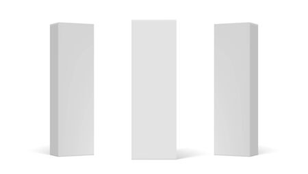 Various Angle 3D Blank Package Box Setのイラスト素材