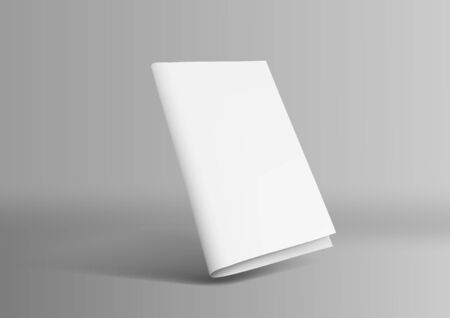 Realistic 3D Clear White Brochure Mock Upのイラスト素材