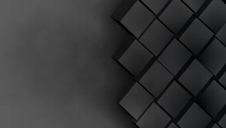 Dark Texture Wall With Gray Squares Backgroundのイラスト素材