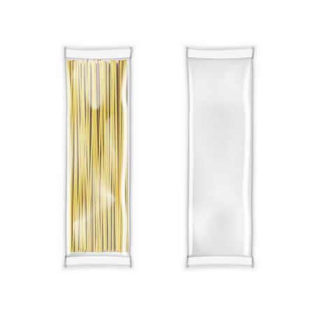 Transparent Plastic Bag White Package For Pastaのイラスト素材