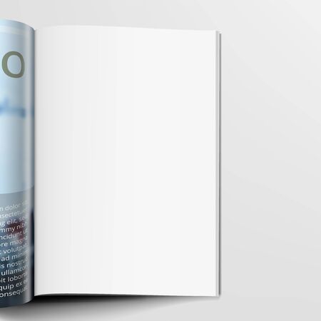 3D Realistic Magazine With Clear White Pageのイラスト素材
