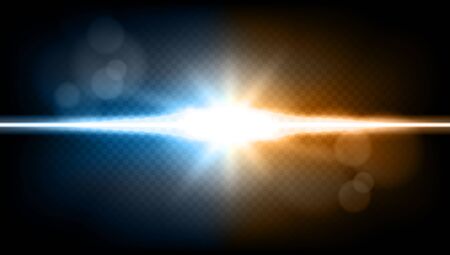 Big Abstract Two Color Forces Lights Flareのイラスト素材