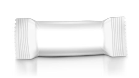 Realistic 3D White Chocolate Or Wafer Packagingのイラスト素材