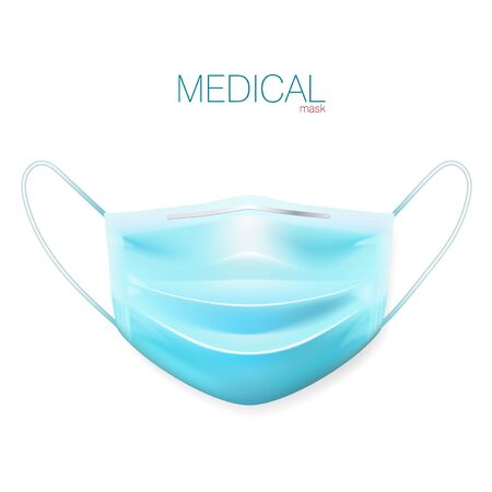 Realistic Protective Medical Face Mask. Front Viewのイラスト素材