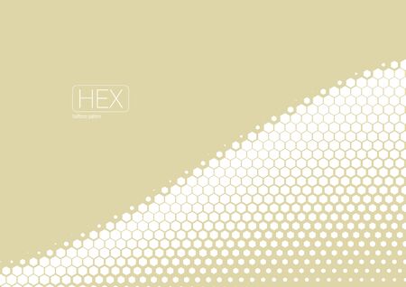 2D Abstract Geometric Wave Hex Halftone Patternのイラスト素材