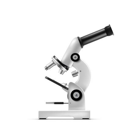 3D Realistic Microscope For Chemistry, Pharmaceutical Or Microbiology. Science Tool. EPS10 Vectorのイラスト素材