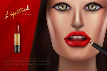Luxury Lipstick Cosmetics Make Up Beauty Productのイラスト素材