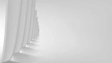 3D White And Black Abstract Back. Minimal Design