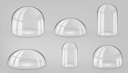 3D Spherical Laboratory Or Exhibition Glass Domeのイラスト素材