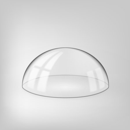 3D Spherical Laboratory Or Exhibition Glass Domeのイラスト素材